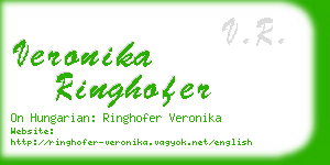 veronika ringhofer business card